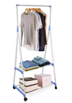 Універсальна пересувна стійка - вішалка для одягу з поличками Coat Rack 51941/00 фото